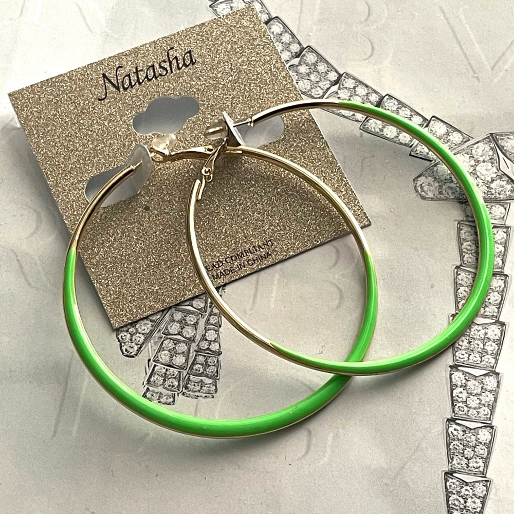 Two tone hoop earrings